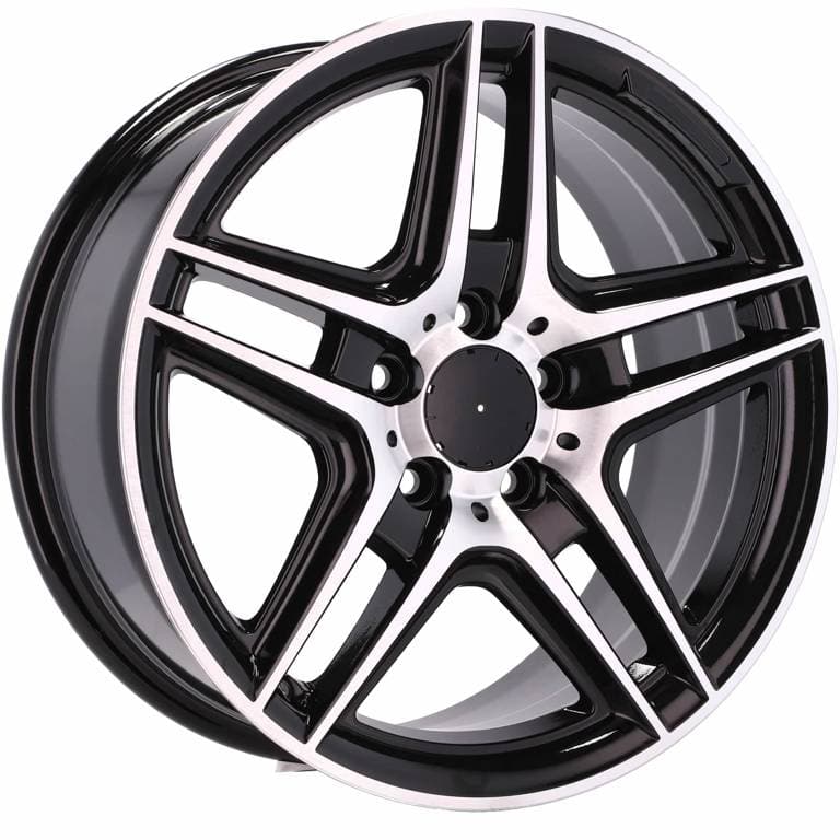Alu kola pro Mercedes SSA02 7.5x17 5x112 ET45 66.6 Black Polished