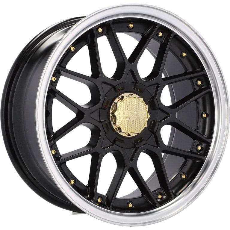 Alu kola HAXER A8078 9x16 4x100 ETET10 73.1 Black & Polished Lip