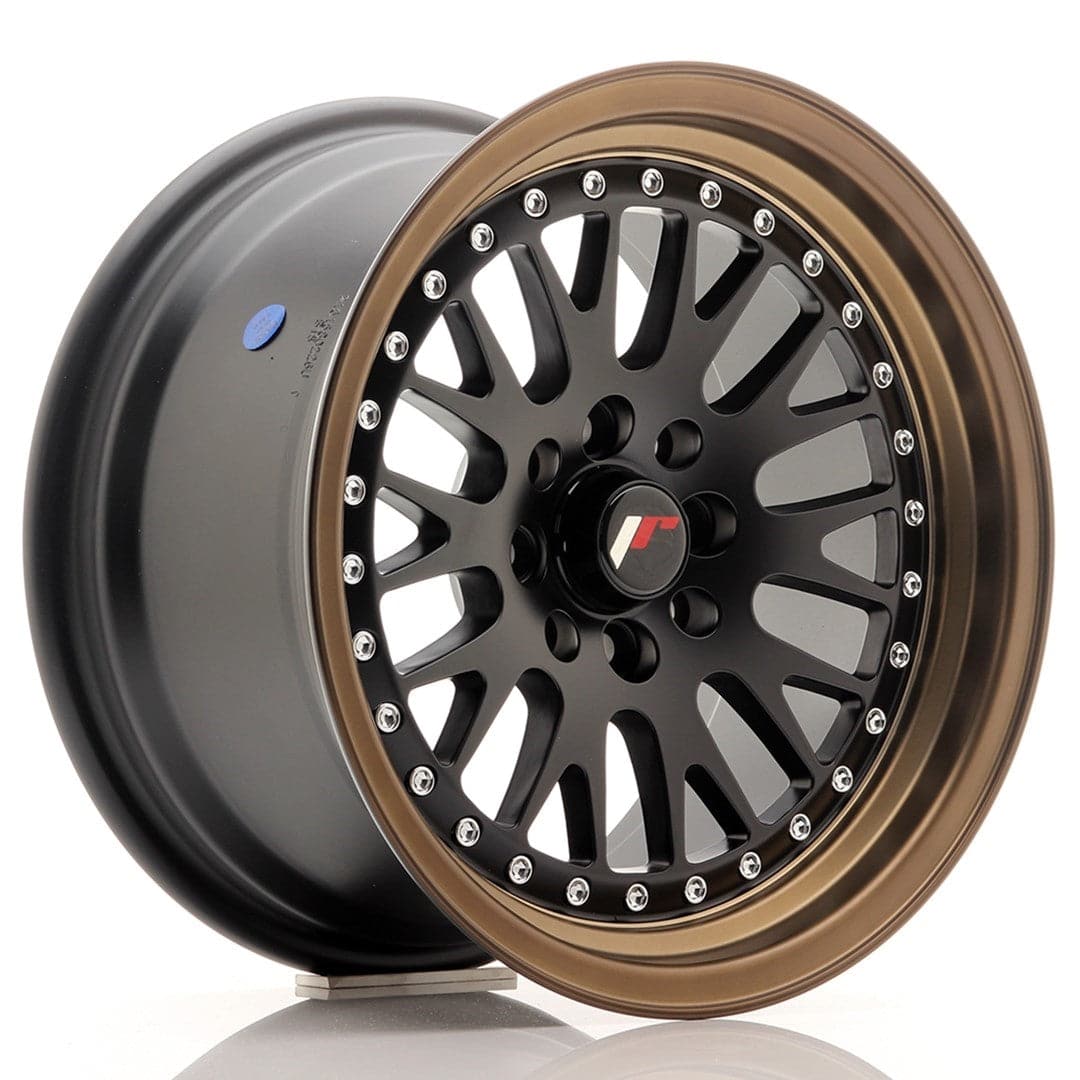 Alu kola Japan Racing JR10 15x8 ET20 4x100/108 Matt Black w/Bronze Lip WheelsUp