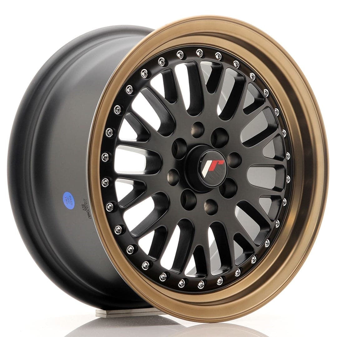 Alu kola Japan Racing JR10 15x7 ET30 4x100/108 Matt Black w/Bronze Lip WheelsUp