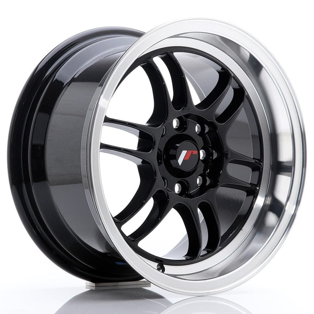 Alu kola Japan Racing JR7 15x8 ET35 4x100/114 Glossy Black w/Machined Lip WheelsUp