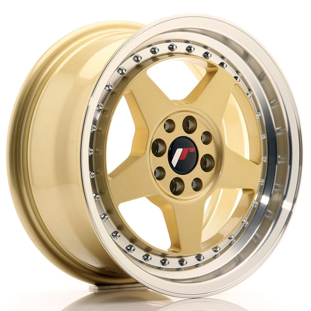 Alu kola Japan Racing JR6 15x7 ET35 4x100/114 Gold w/Machined Lip WheelsUp