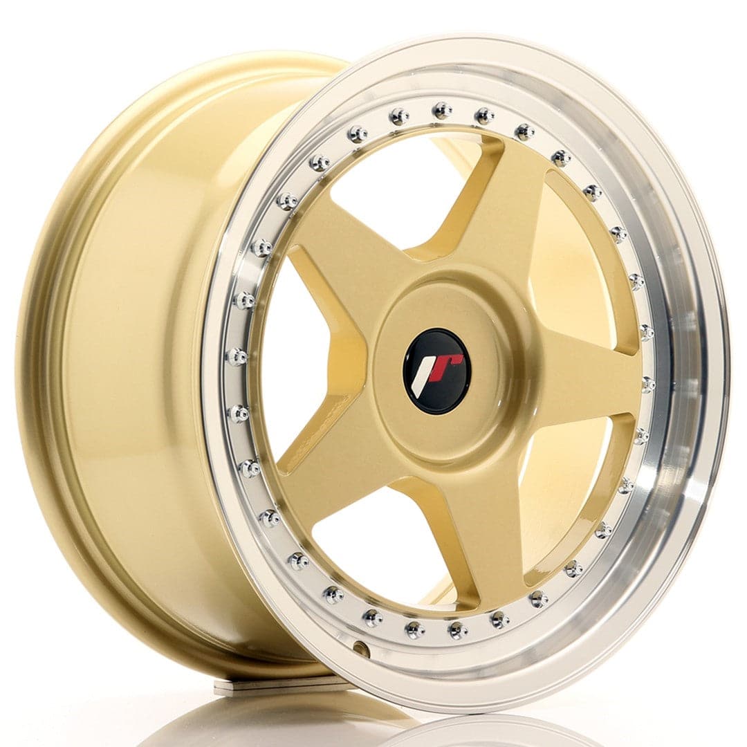 Alu kola Japan Racing JR6 17x8 ET20-35 BLANK Gold w/Machined Lip WheelsUp