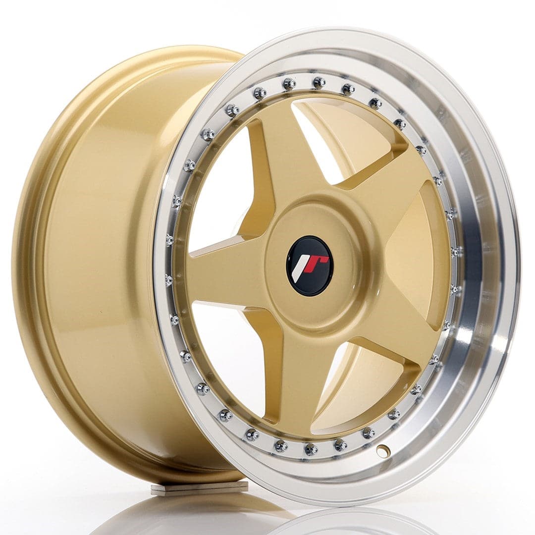 Alu kola Japan Racing JR6 17x9 ET20-35 BLANK Gold w/Machined Lip WheelsUp