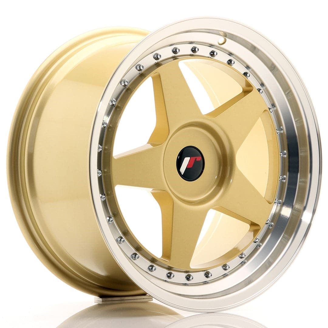 Alu kola Japan Racing JR6 18x9,5 ET20-40 BLANK Gold w/Machined Lip WheelsUp