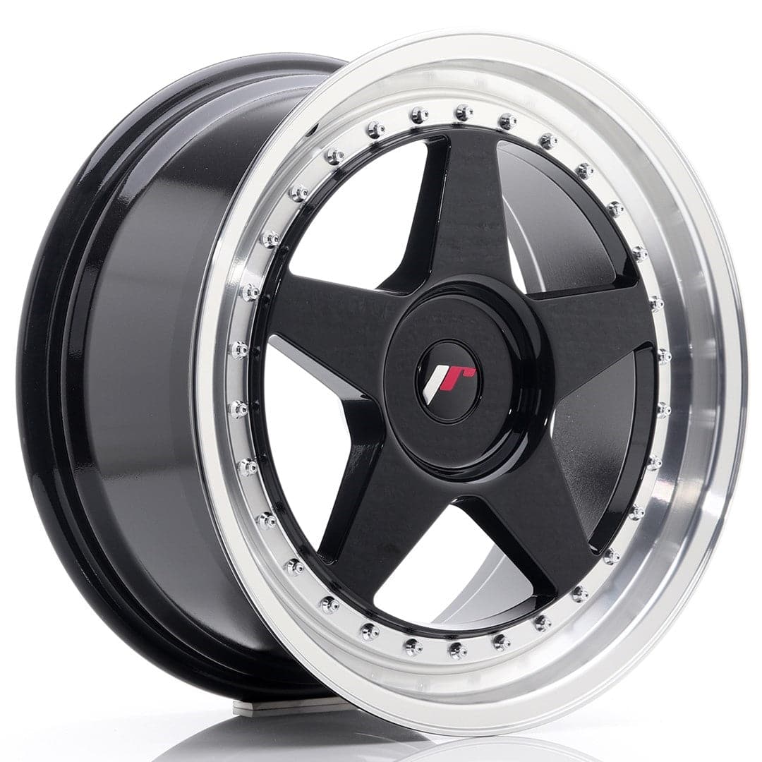 Alu kola Japan Racing JR6 18x8,5 ET20-40 BLANK Glossy Black w/Machined Lip WheelsUp