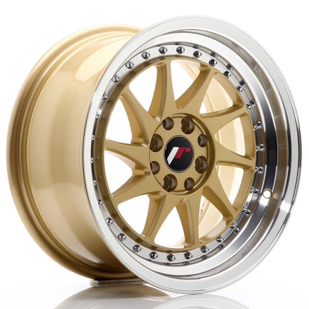 Alu kola Japan Racing JR26 16x8 ET25 4x100/108 Gold w/Machined Lip WheelsUp