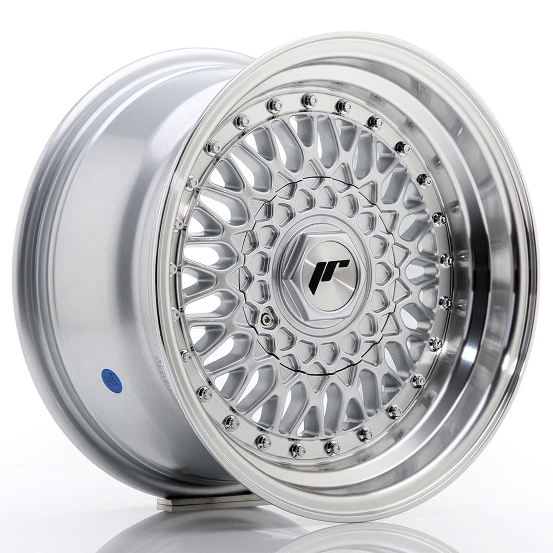 Alu kola Japan Racing JR9 15x8 ET20 4x100/108 Silver w/Machined Lip+Silver Rivets WheelsUp