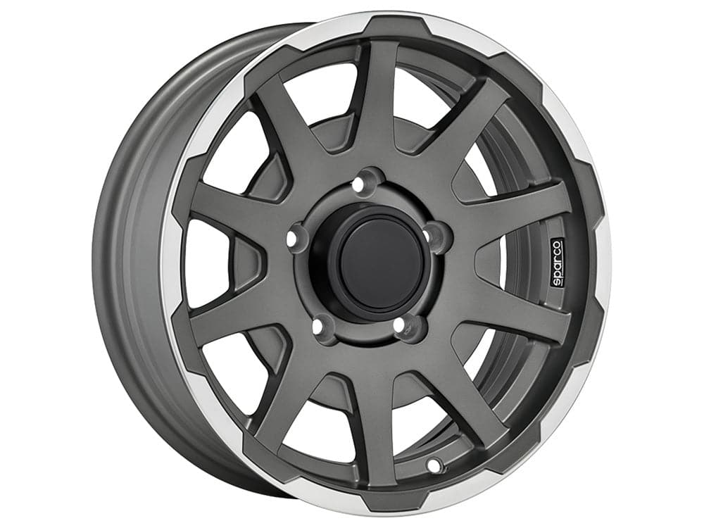 SPARCO DAKAR 5,5x16 5x139,7 ET0 108,3 Matt Dark Grey Lip Pol - Wheelsup.cz