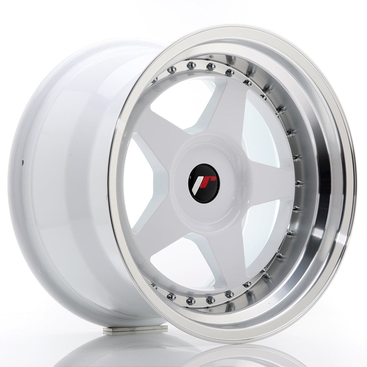 Alu kola Japan Racing JR6 15x7 ET25 4x100/108 White w/Machined Lip WheelsUp