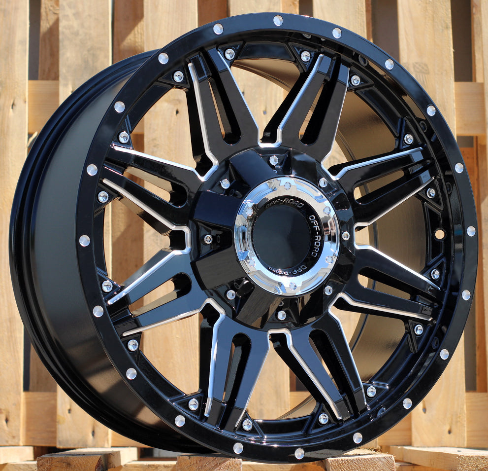 Alu kola Racing Line L1447 9x20 10x114/127 ET0 černá, Offroad WheelsUp
