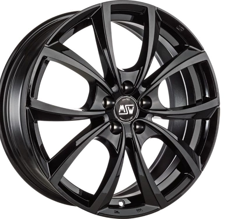 Alu kola MSW 27 7,5x18 5x100 ET35 63,3 Gloss Black WheelsUp