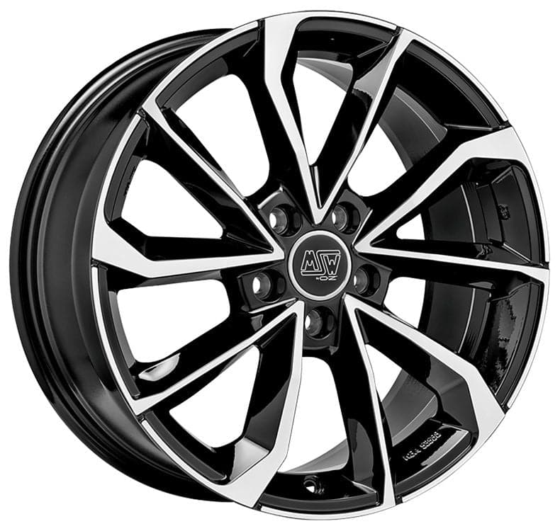 Alu kola MSW 42 7,5x17 5x108 ET45 73,1 Gloss Black Full Polished WheelsUp