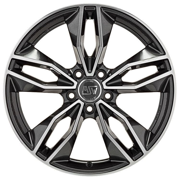 Alu kola MSW 71 8x19 5x108 ET45 73,1 Gloss Dark Grey Full Polished WheelsUp
