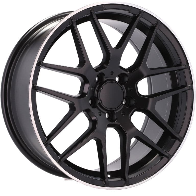 Alu kola pro Mercedes A1257 8x18 5x112 ET40 66.6 Black Half Matt & Polished Lip