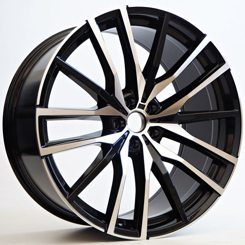 Alu kola Racing Line Fang 9,5x22 5x112 ET37 Black Face Machined WheelsUp