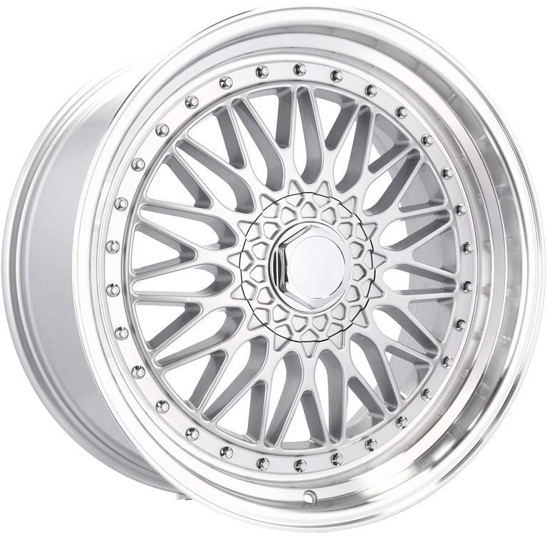 Alu kola Racing Line BY479 Silver & Polished Lip