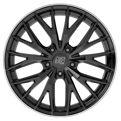 Alu kola MSW 44 9x20 5x130 ET50 Gloss Black+Diamond Lip | Wheelsup.cz