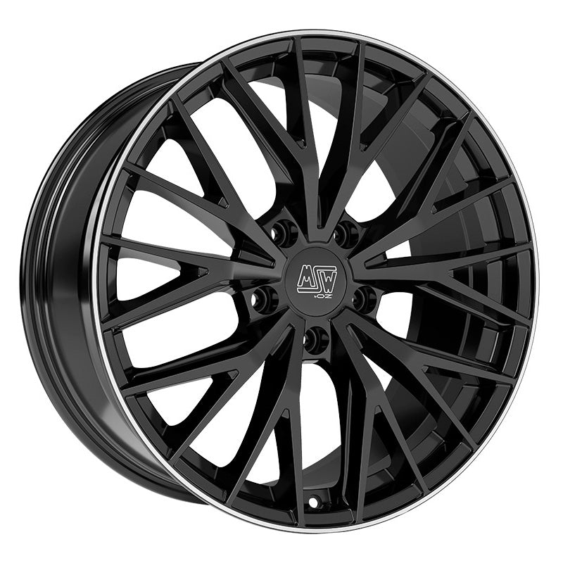 Alu kola MSW 44 7.5x20 5x114.3 ET35 Gloss Black+Diamond Lip