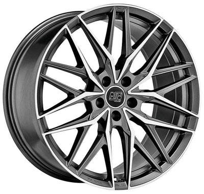 Alu kola MSW 50 9.5x22 5x112 ET31 Matt Gun Metal Full Polished (Mgmfp)-Alu kola-WheelsUp