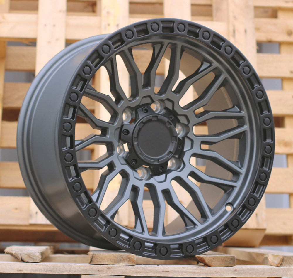 Alu kola pro Offroad H975D 9x17 6x139.7 ET 110.1 Gun Metal & Matt Lip