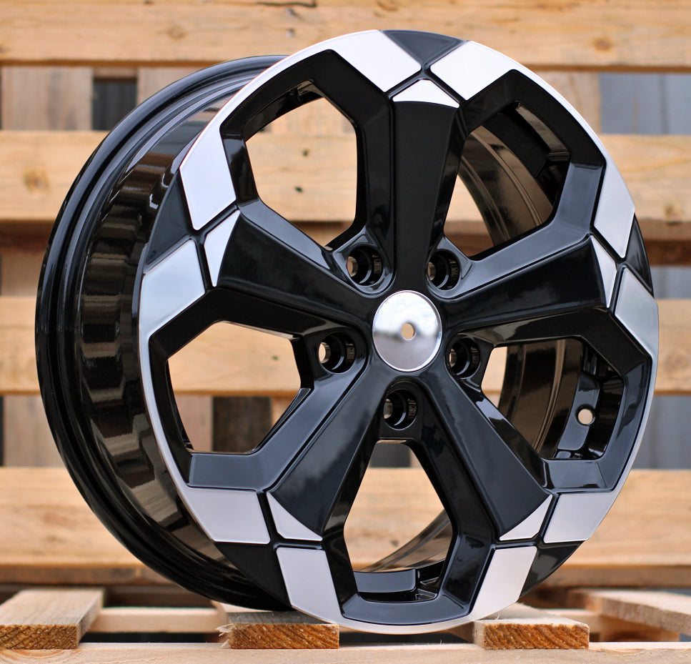 Alu kola pro Dacia Y1274 6.5x16 5x114.3 ET45 Black & Polished