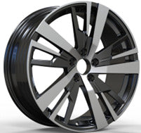 Alu kola pro Peugeot YF0448 7.5x18 5x108 ET49 65.1 Black Polished