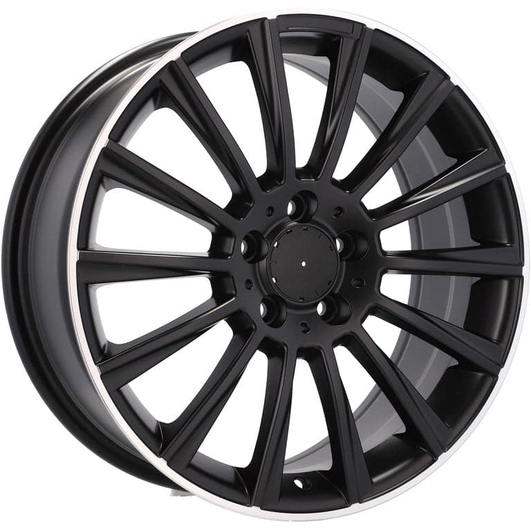 Alu kola pro Mercedes B1048 8.5x19 5x112 ET43 Black Half Matt & Polished Lip