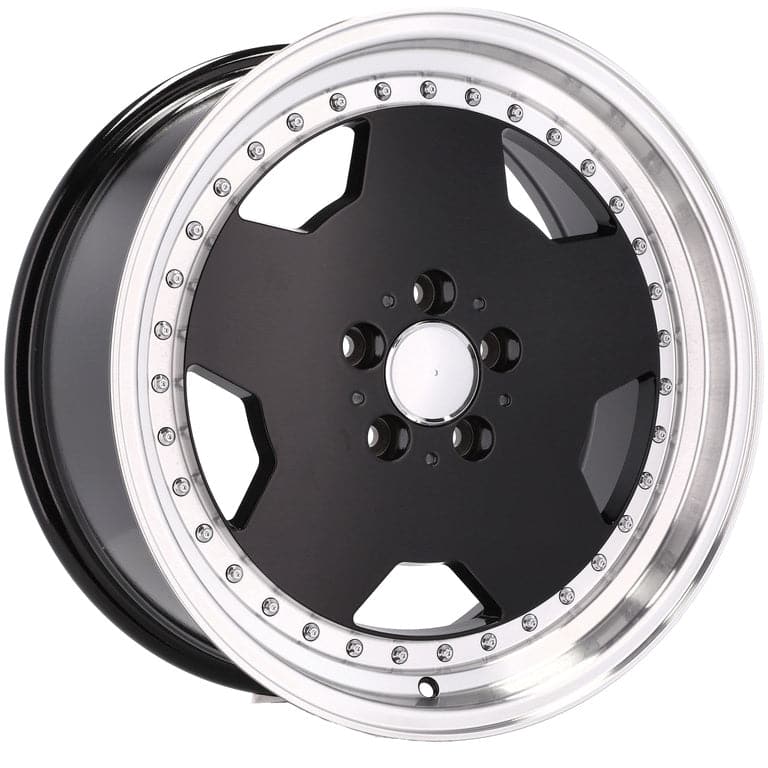 Alu kola pro Mercedes B5852 8x17 5x112 ET25 Black & Polished Lip