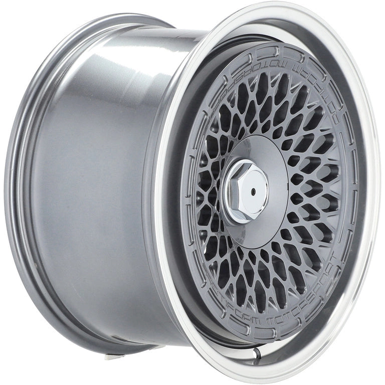 Alu kola Racing Line 1308B 9.5x18 5x112 ET35 72.6 Gun Metal & Polished Lip | Wheelsup.cz
