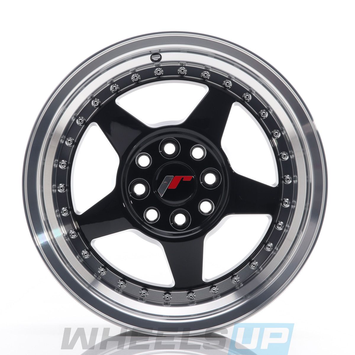 Alu kola Japan Racing JR6 15x8 ET25 4x100/108 Glossy Black w/Machined Lip WheelsUp