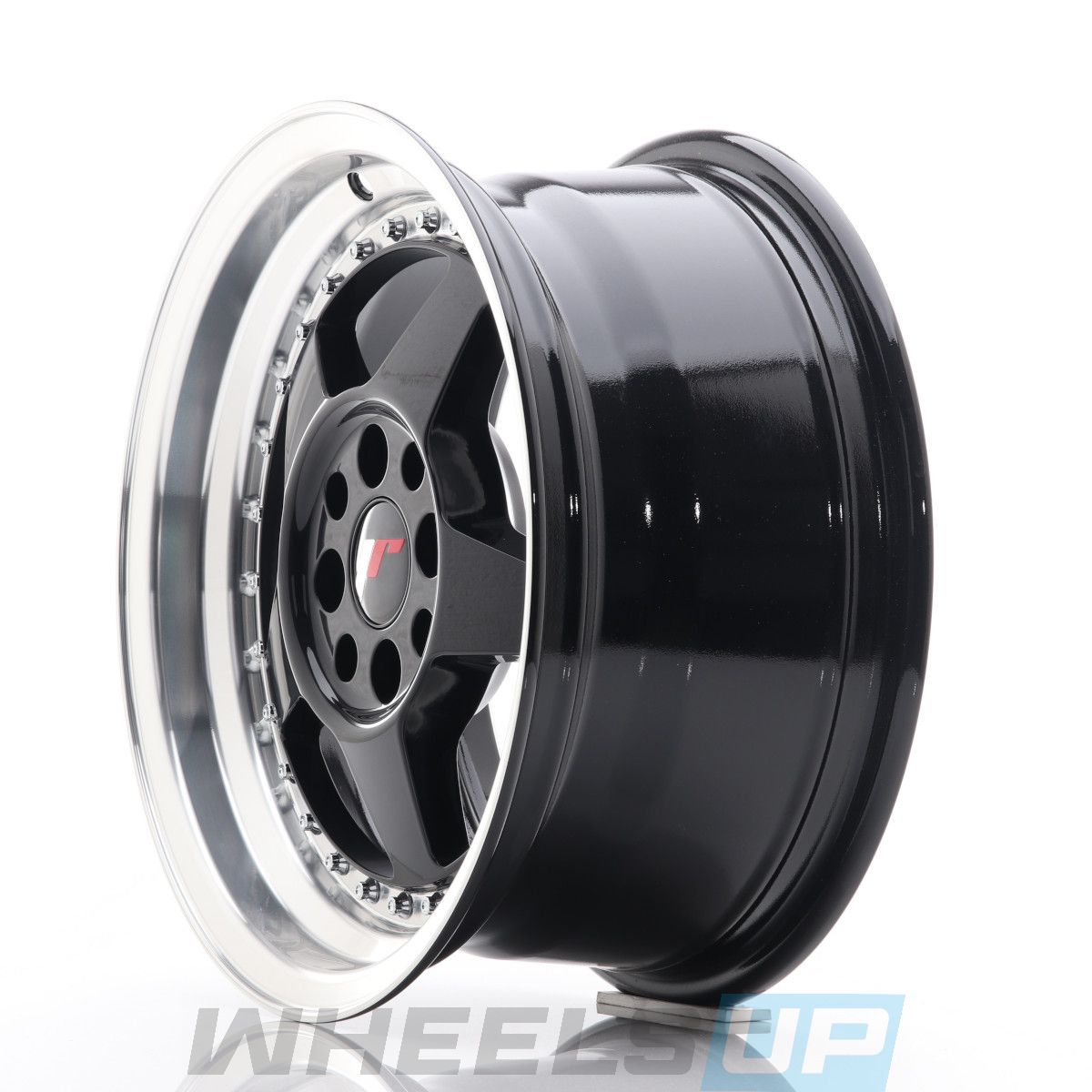 Alu kola Japan Racing JR6 16x8 ET30 4x100/114 Glossy Black w/Machined Lip WheelsUp