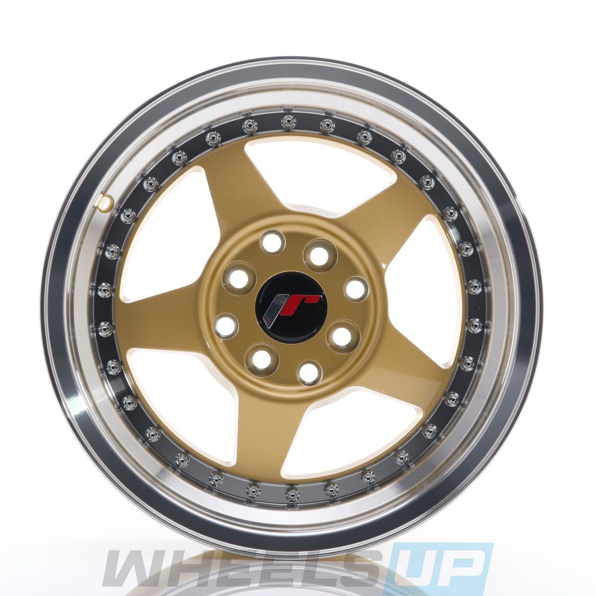 Alu kola Japan Racing JR6 15x7 ET25 4x100/108 Gold w/Machined Lip WheelsUp