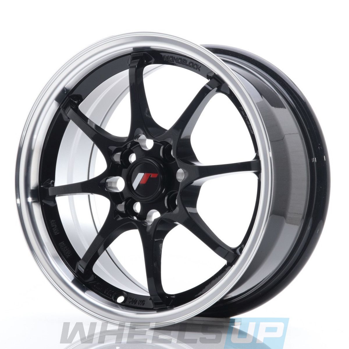 Alu kola Japan Racing JR5 15x7 ET35 4x100 Gloss Black w/Machined Lip WheelsUp