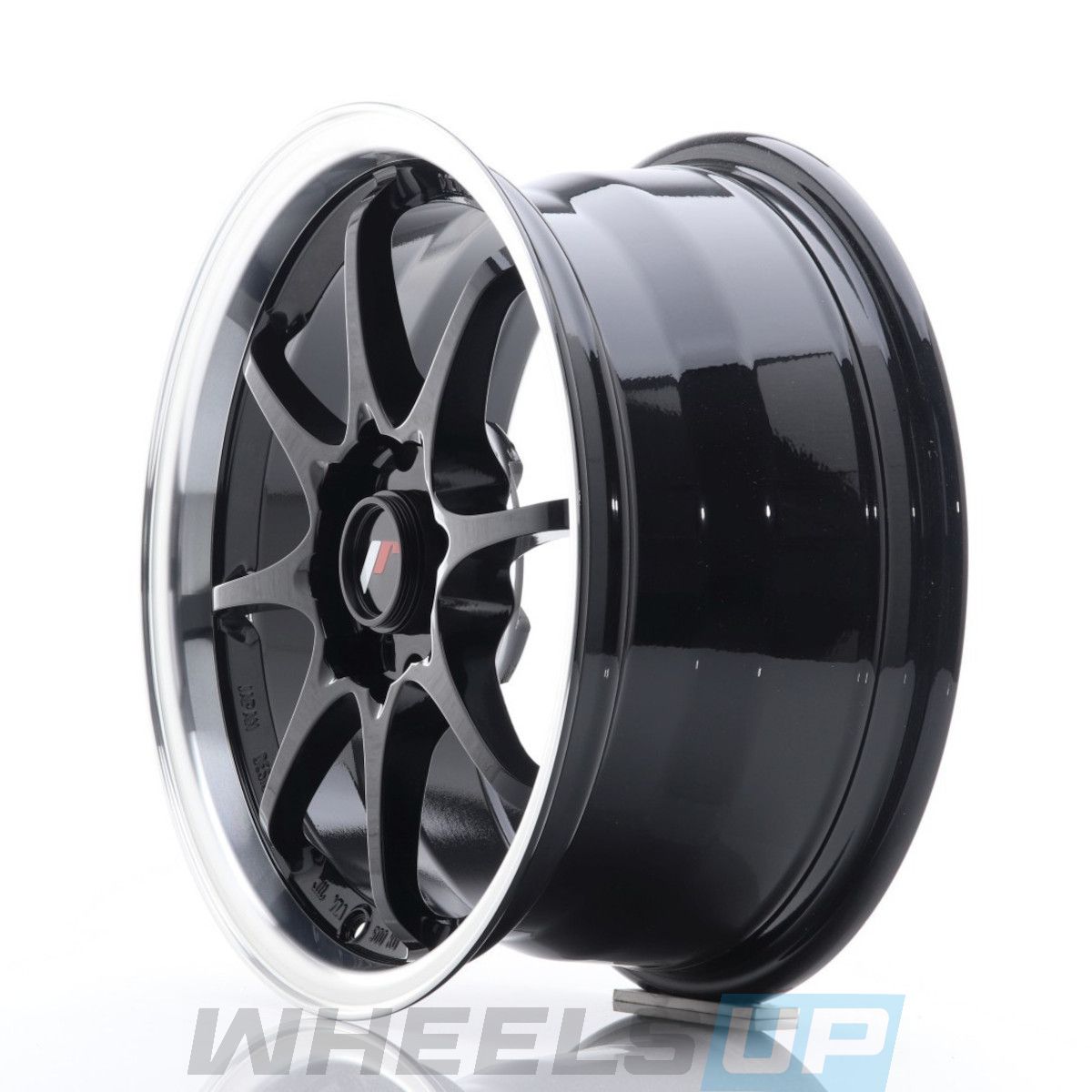 Alu kola Japan Racing JR5 15x7 ET35 4x100 Gloss Black w/Machined Lip WheelsUp