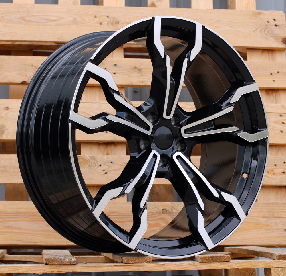 Alu kola pro BMW YF5596 8x20 5x112 ET27 66.6 Black Polished