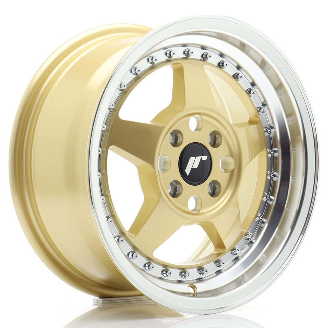 Alu kola Japan Racing JR6 15x7 ET35 4x100 Gold w/Machined Lip