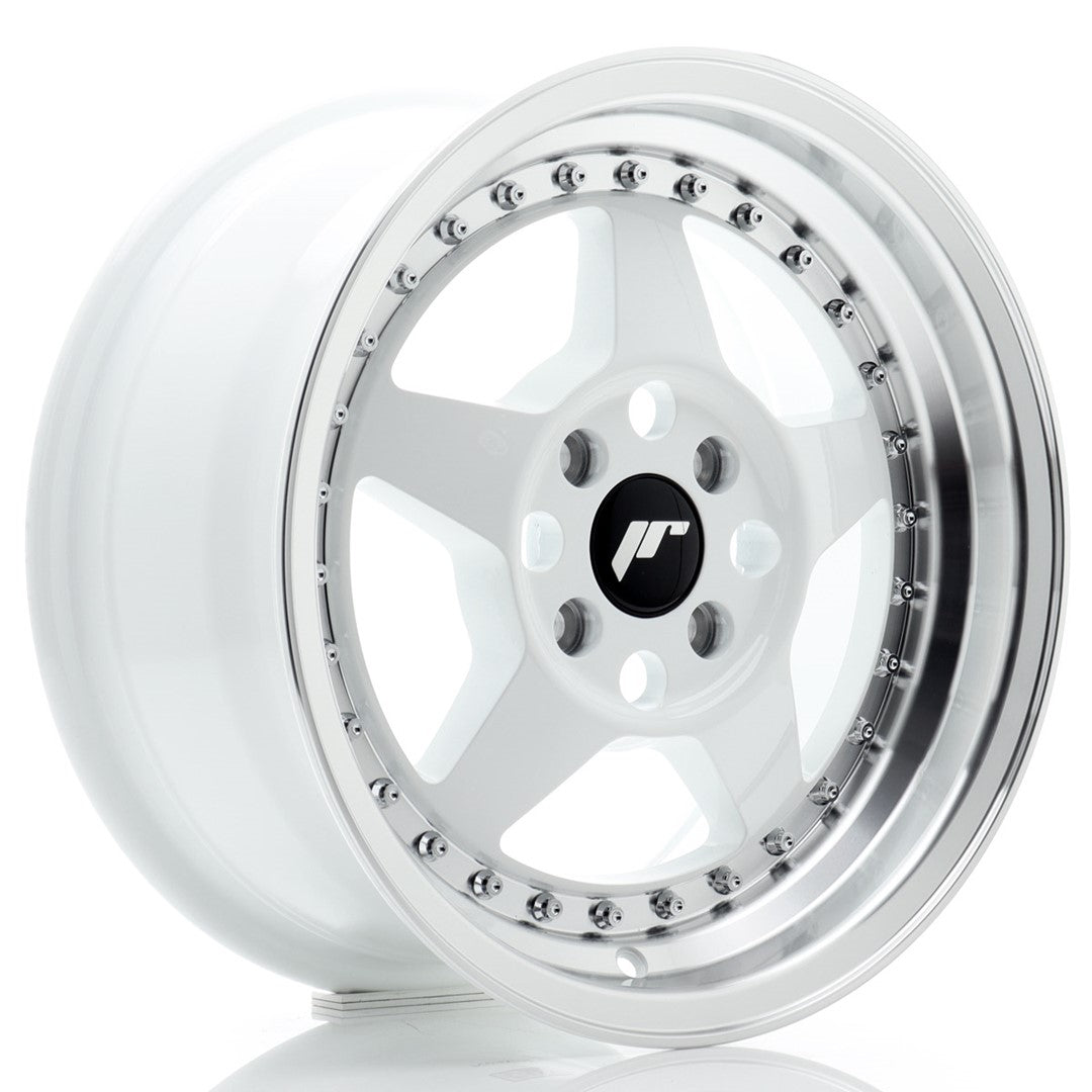 Alu kola Japan Racing JR6 15x7 ET35 4x100 White w/Machined Lip