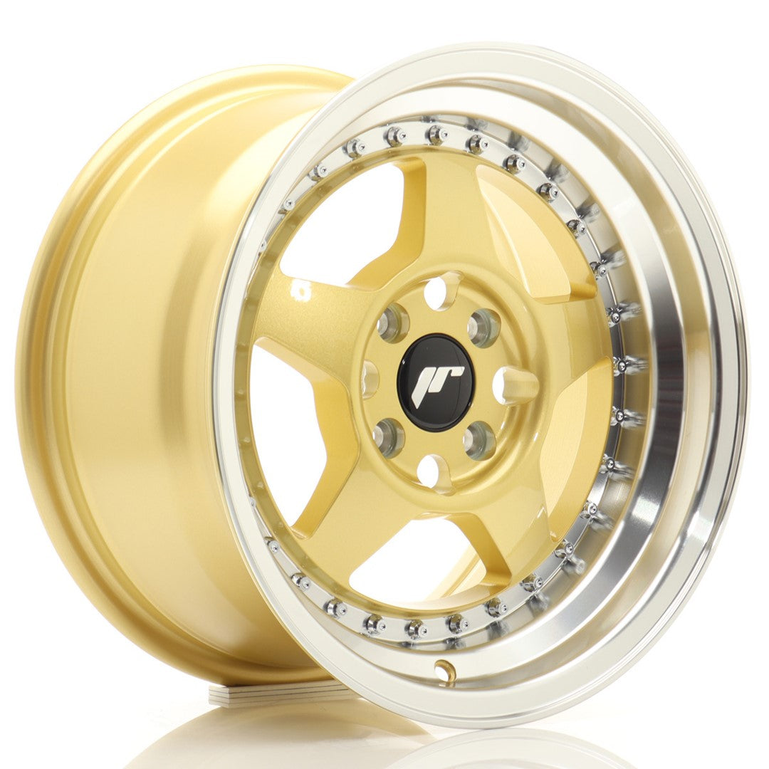 Alu kola Japan Racing JR6 15x8 ET25 4x100 Gold w/Machined Lip