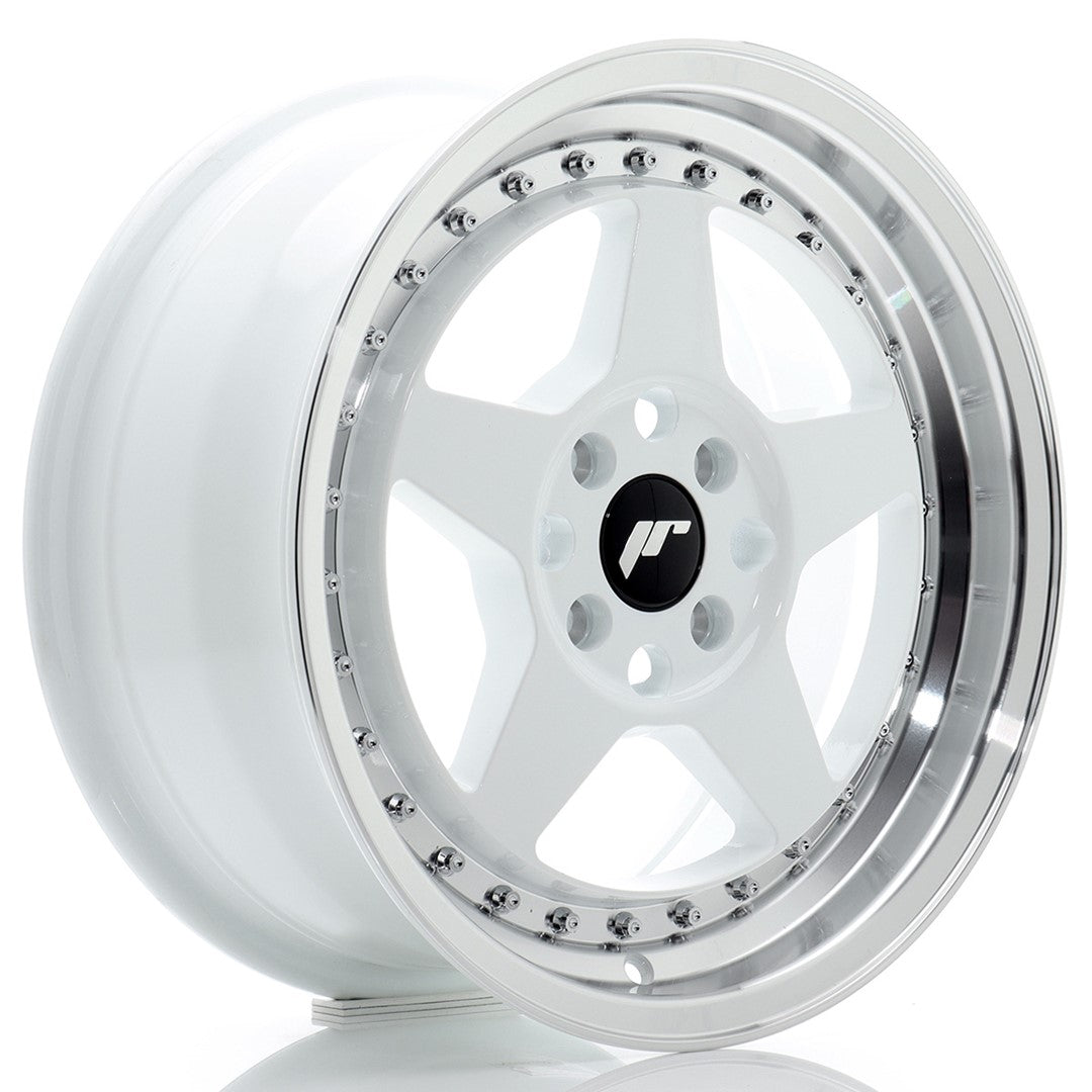 Alu kola Japan Racing JR6 16x7 ET35 4x100 White w/Machined Lip