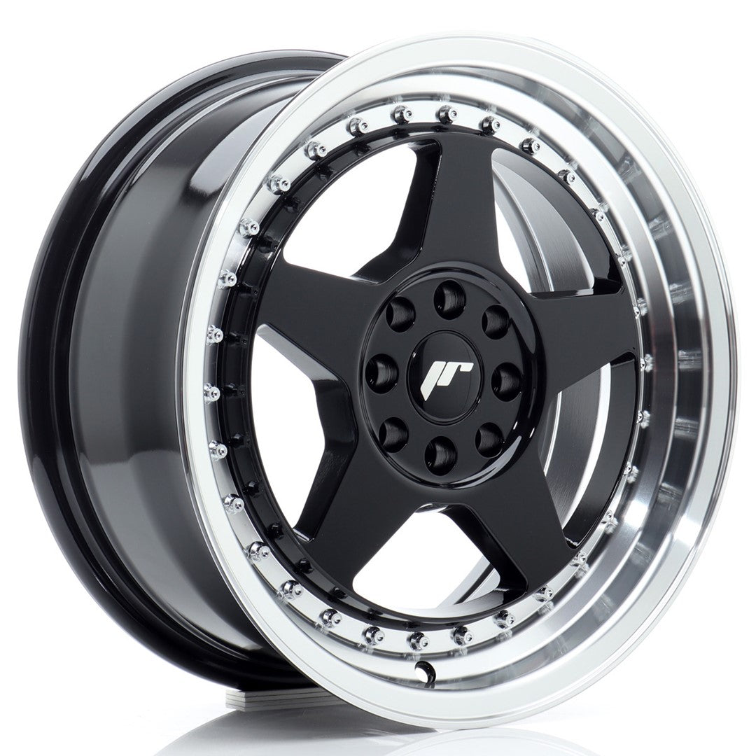 Alu kola Japan Racing JR6 16x7 ET25 4x100/108 Gloss Black w/Machined Lip