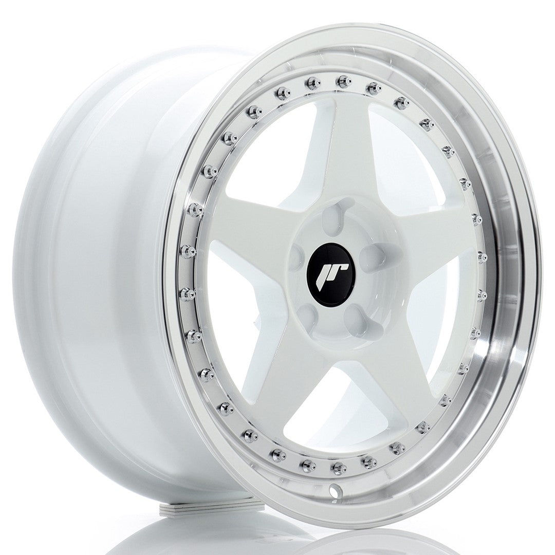 Alu kola Japan Racing JR6 17x8 ET20-35 5H BLANK White w/Machined Lip