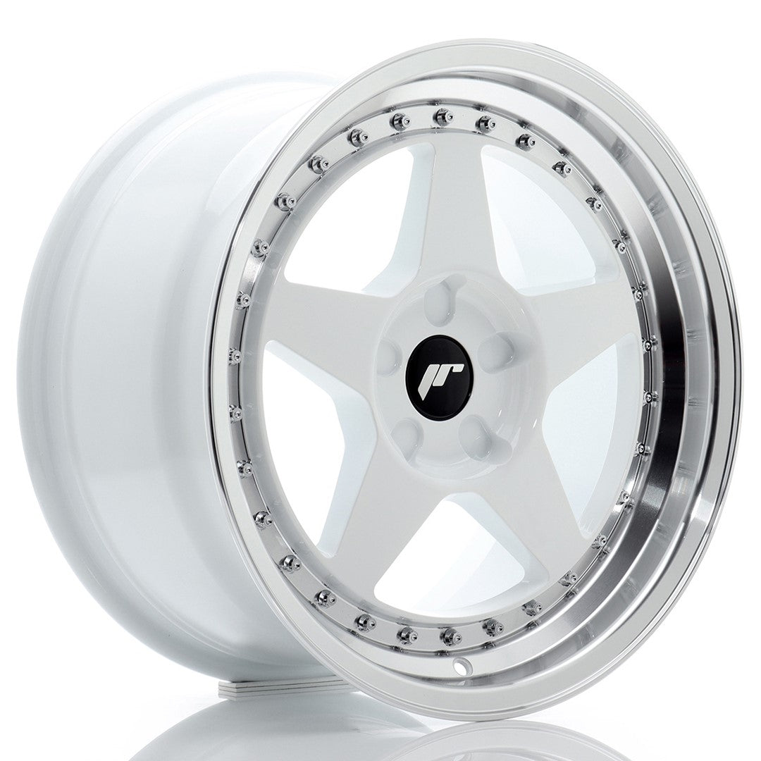 Alu kola Japan Racing JR6 17x9 ET20-35 5H BLANK White w/Machined Lip