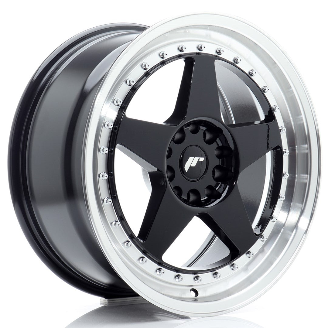 Alu kola Japan Racing JR6 18x8,5 ET22 5x114,3/120 Gloss Black w/Machined Lip