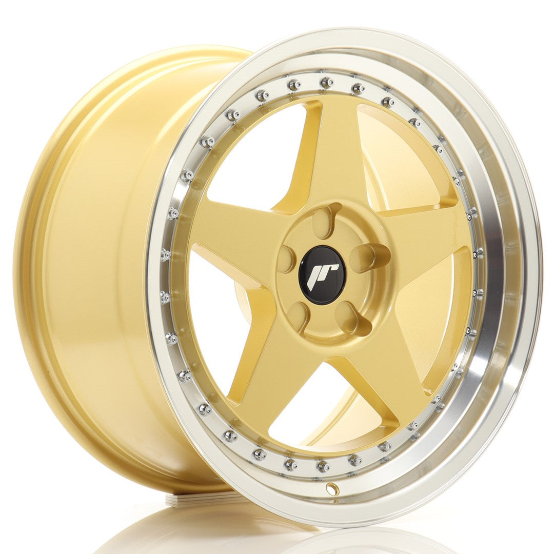 Alu kola Japan Racing JR6 18x9,5 ET20-40 5H BLANK Gold w/Machined Lip