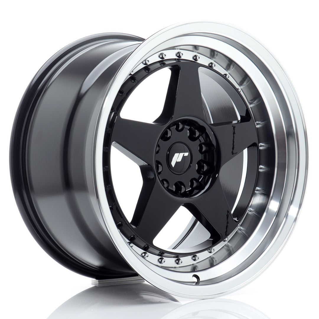 Alu kola Japan Racing JR6 18x10,5 ET25 5x114,3/120 Gloss Black w/Machined Lip