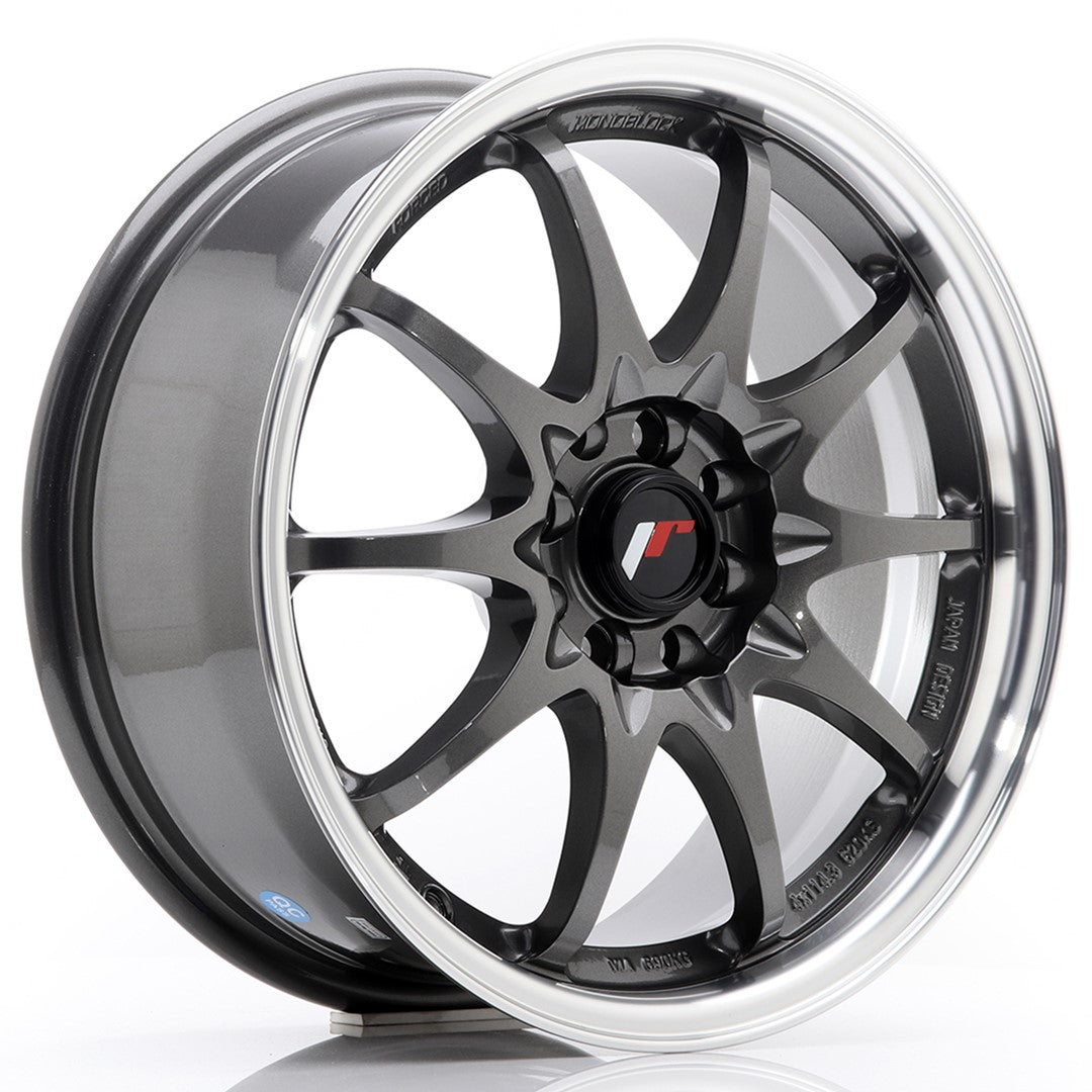 Alu kola Japan Racing JR5 16x7 ET30 5x100/114,3 Gun Metal w/Machined Lip