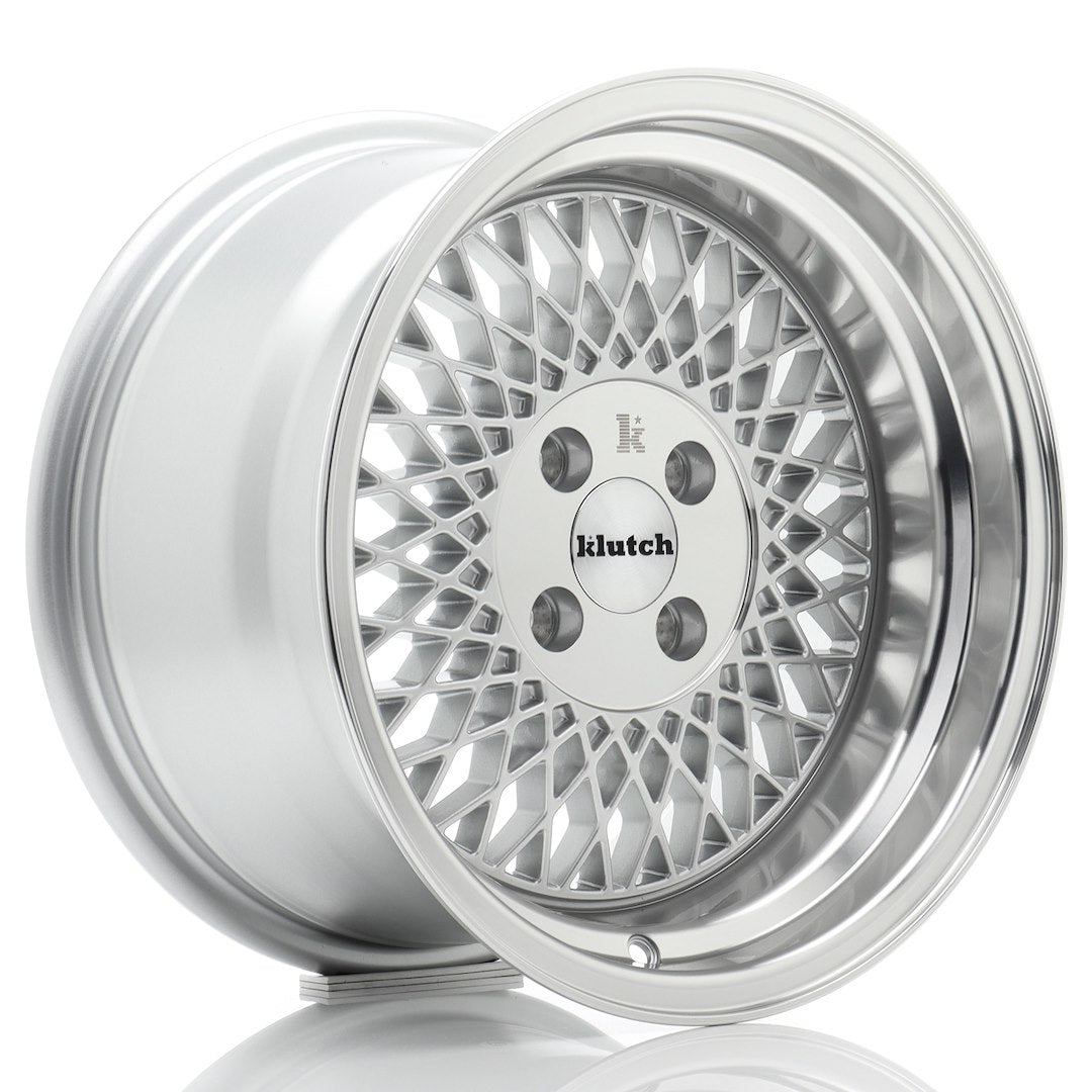 Alu kola Klutch SL1 15x8,5 ET17 4H BLANK Silver w/ Machined Lip