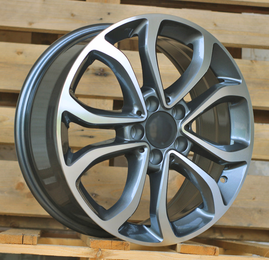 Alu kola pro Mercedes I7044 7x17 5x112 ET48.5 66.6 Grey Polished