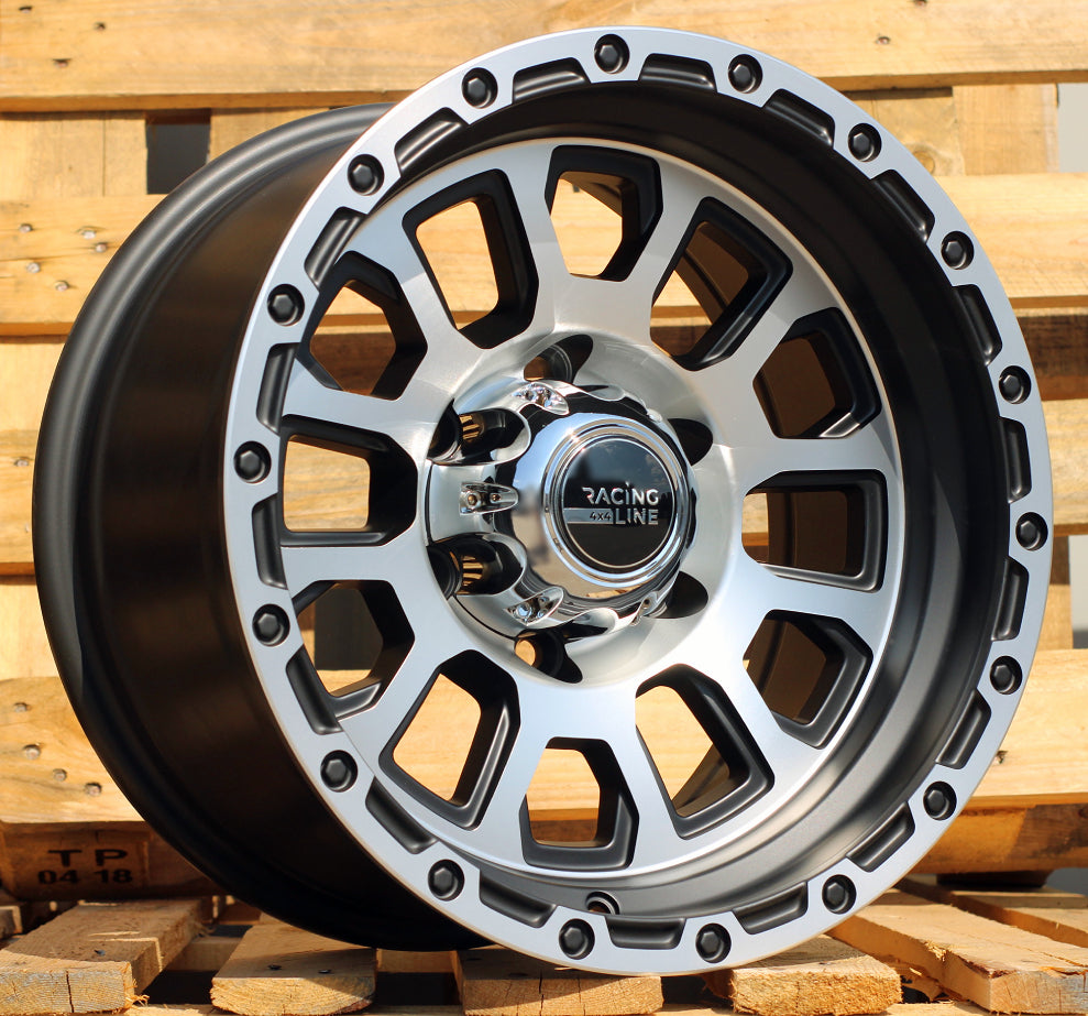 Alu kola pro Offroad B5586 8.5x16 6x139.7 ET-15 Black Polished Matt